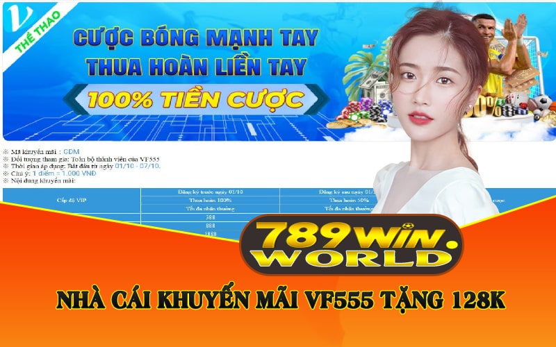 Tổng Quan Nhà Cái VF555 - Khuyến Mãi VF555 Tặng 128k 3 Nhà Cái Khuyến mãi VF555 Tặng 128k